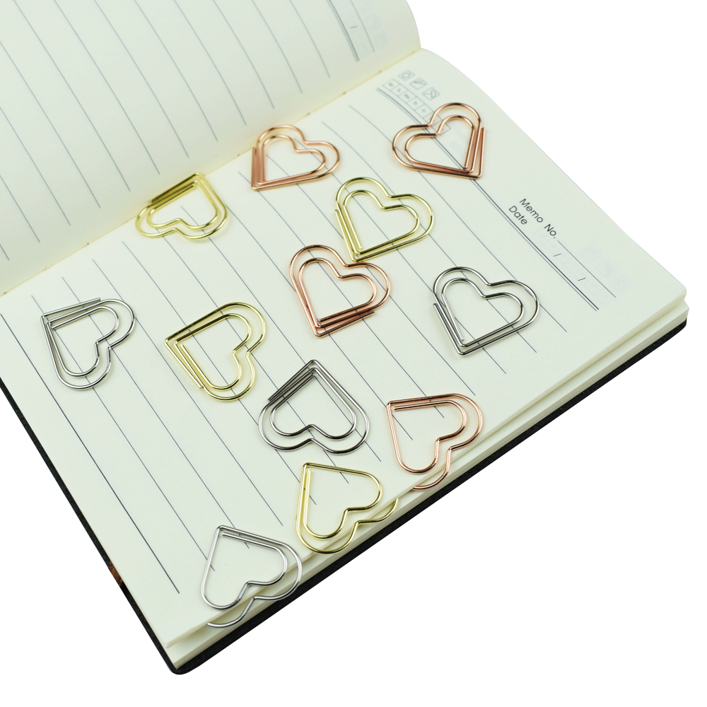 Binder Clip Assorted - مجموعة مشابك ورق على شكل قلب