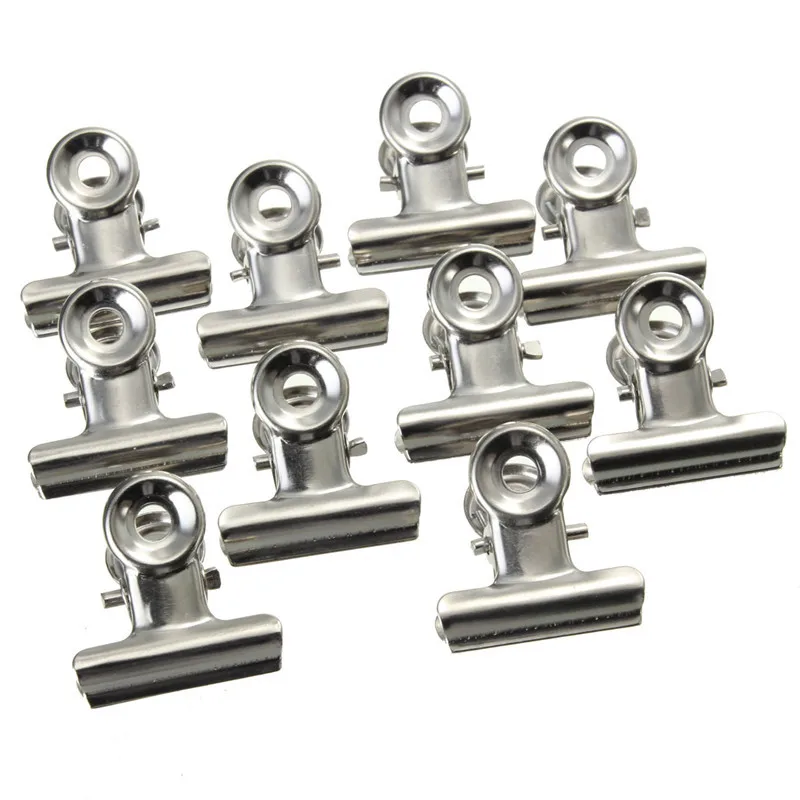 Binder Clip Assorted - 10 قطع من مشابك ورق المكتب