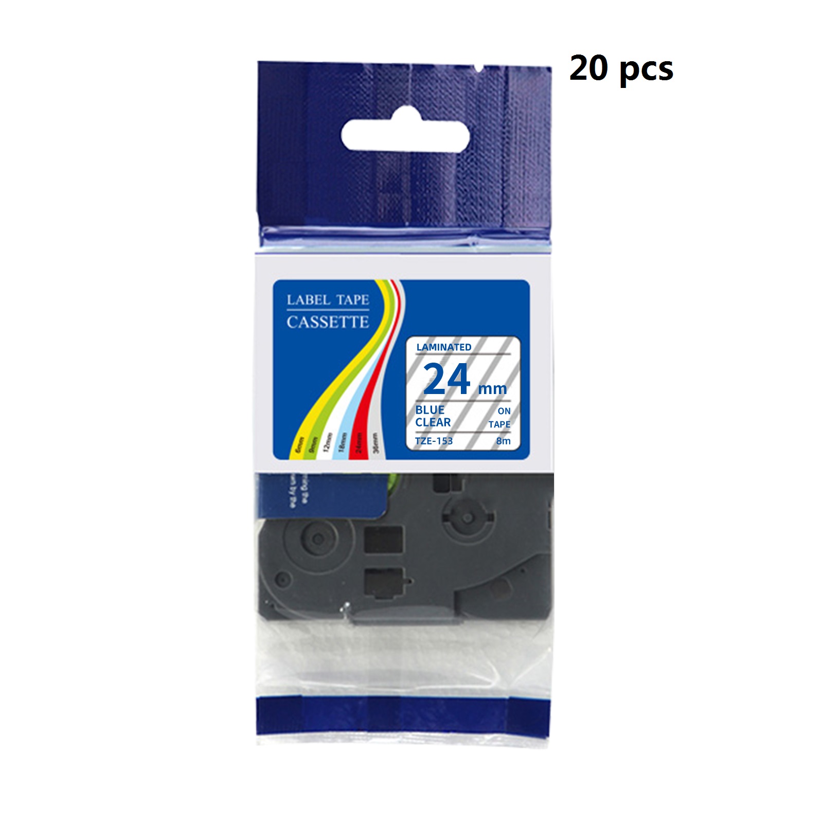 Label Printer Tape - 20 قطعة من شريط الملصقات المتوافق
