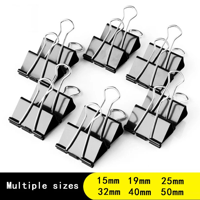 Binder Clip Assorted - 10/20 قطعة مشبك ورق معدني 19