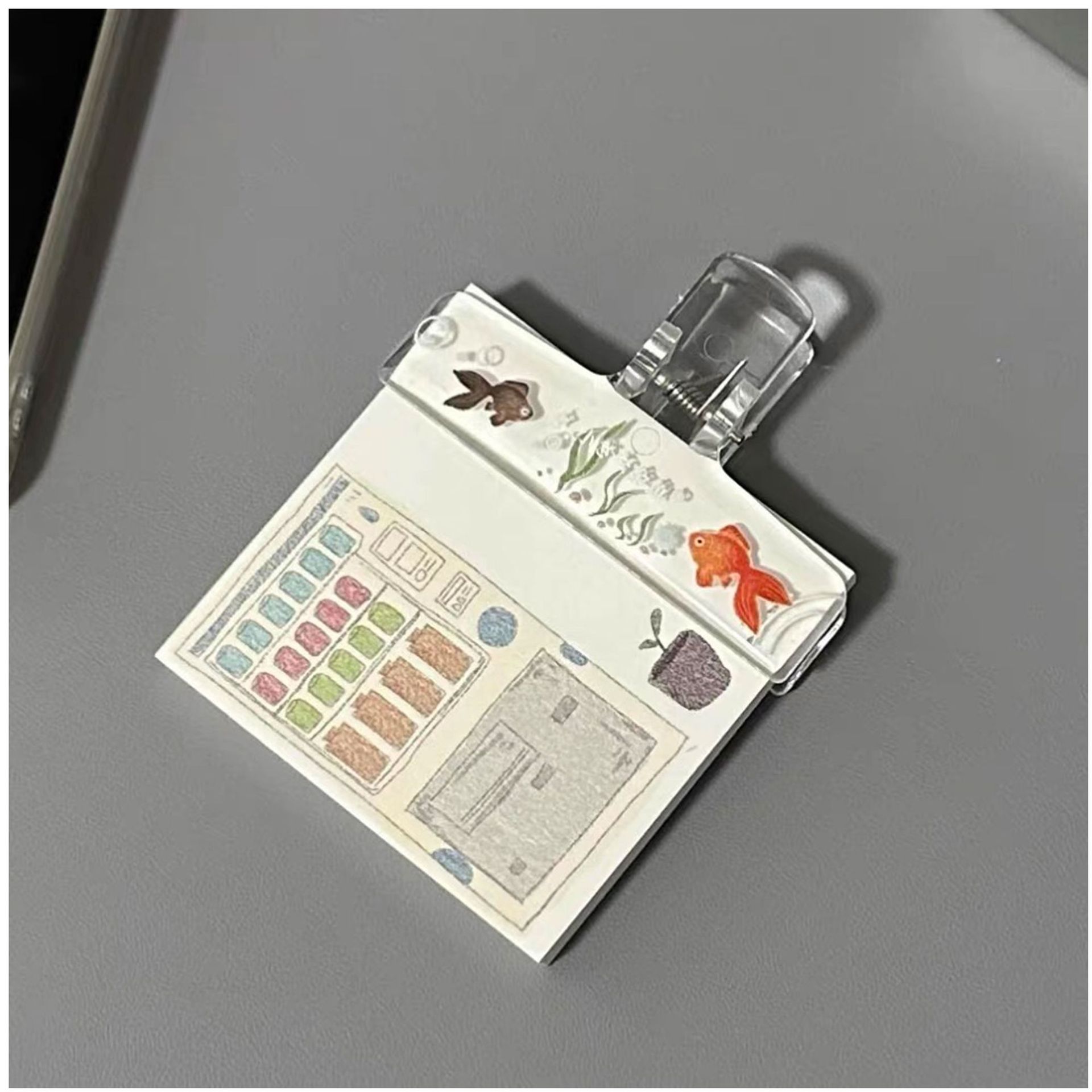 Binder Clip Assorted - مشبك ورق أكريليك شفاف كبير لتثبيت
