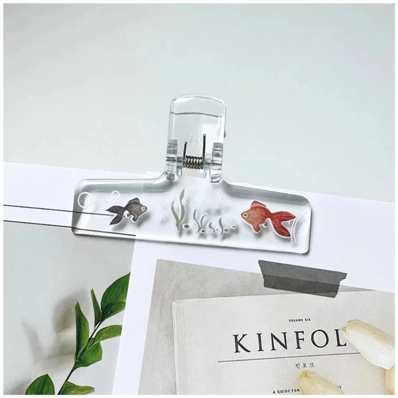 Binder Clip Assorted - مشبك شفاف من الأكريليك على شكل