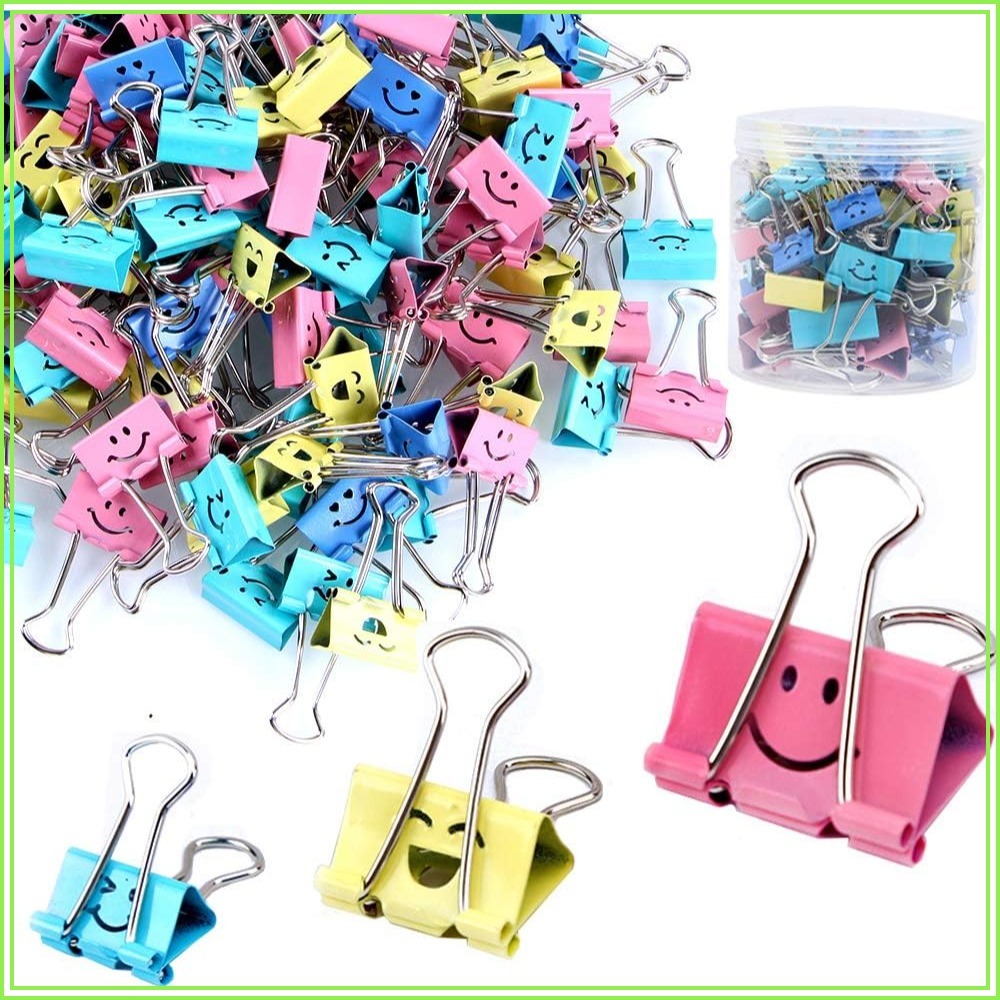 Binder Clip Assorted - 80 قطعة من مشابك الورق المتنوعة،