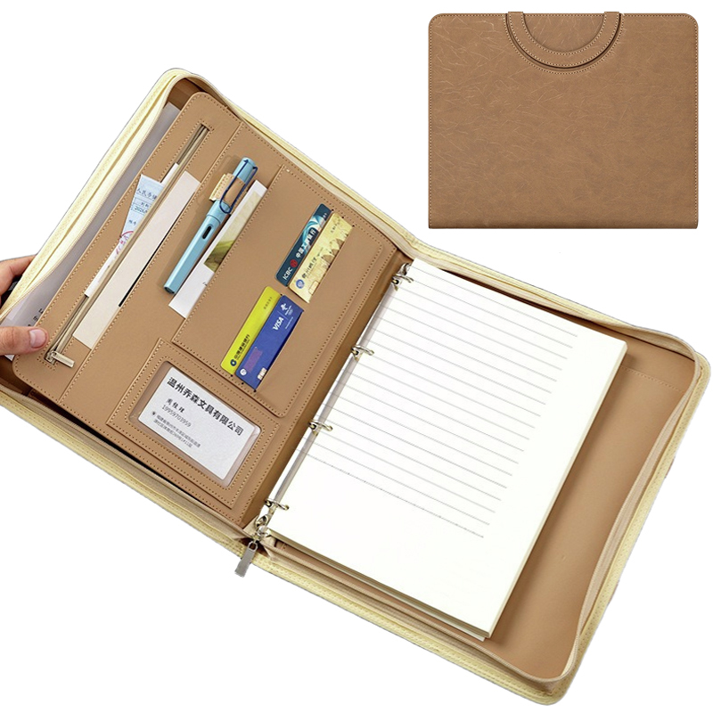 Binder Clip Assorted - حافظة مستندات متعددة الوظائف من الجلد