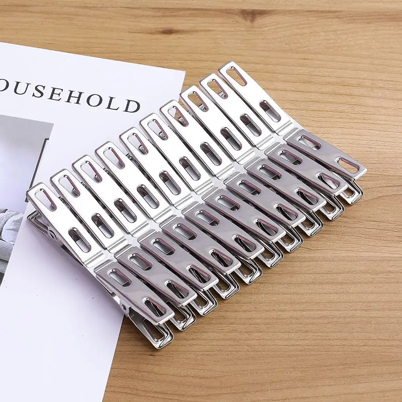 Binder Clip Assorted - 20 قطعة من مشابك الغسيل المسطحة