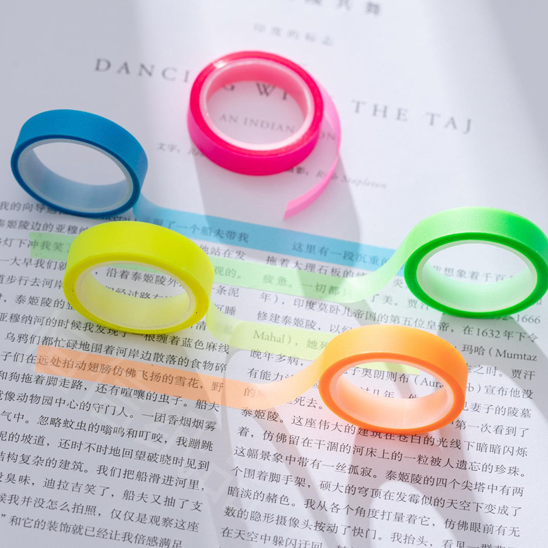 Label Printer Tape - 5 لفات ملاحظة لاصقة متعددة الألوان