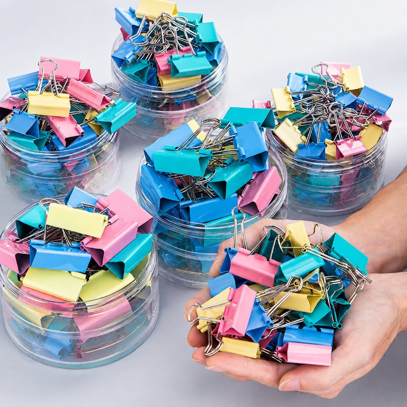 مشابك ورق معدنية ملونة، مشابك  - مراجعة Binder Clip Assorted وسعره