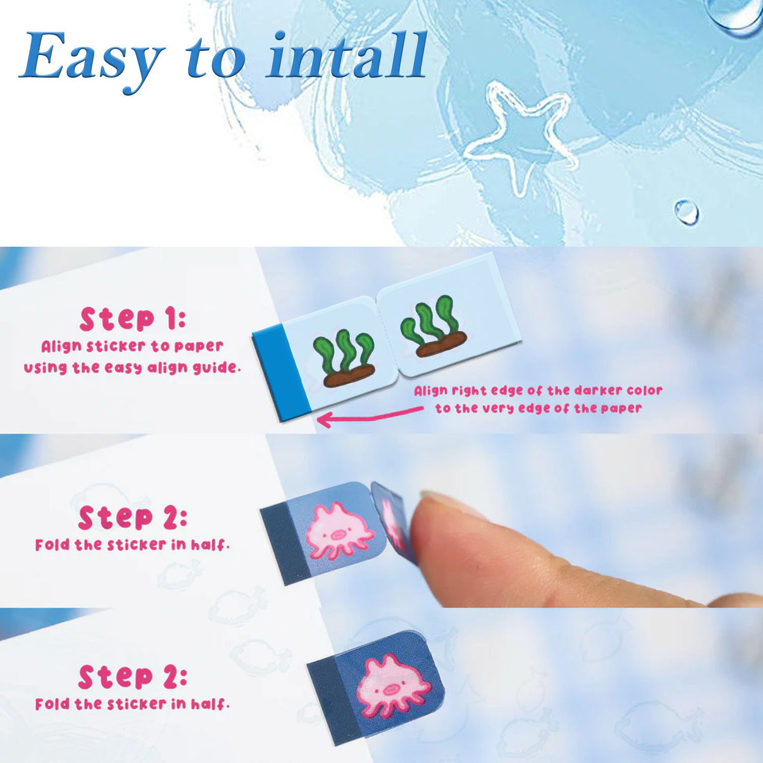 علامات تبويب ملصقات Sea Creatu - مراجعة Index Tab Divider وسعره