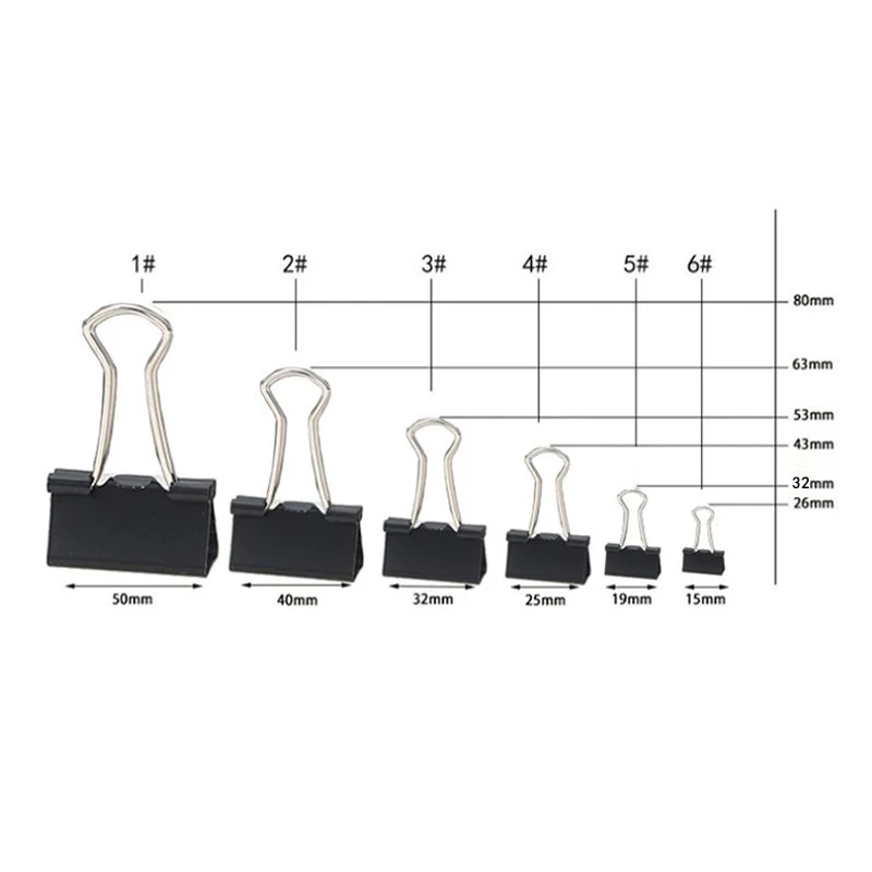 10/20 قطعة مشبك ورق معدني 19 2 - مراجعة Binder Clip Assorted وسعره