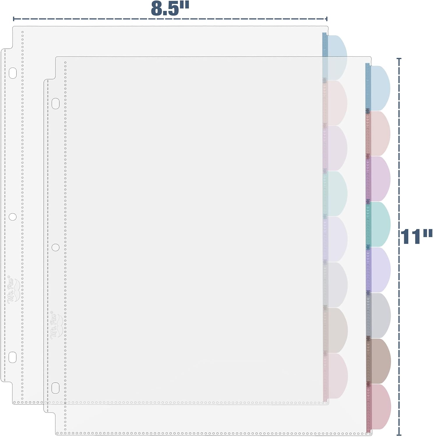 أغلفة ورقية شفافة A4 مع ألسنة  - مراجعة Index Tab Divider وسعره
