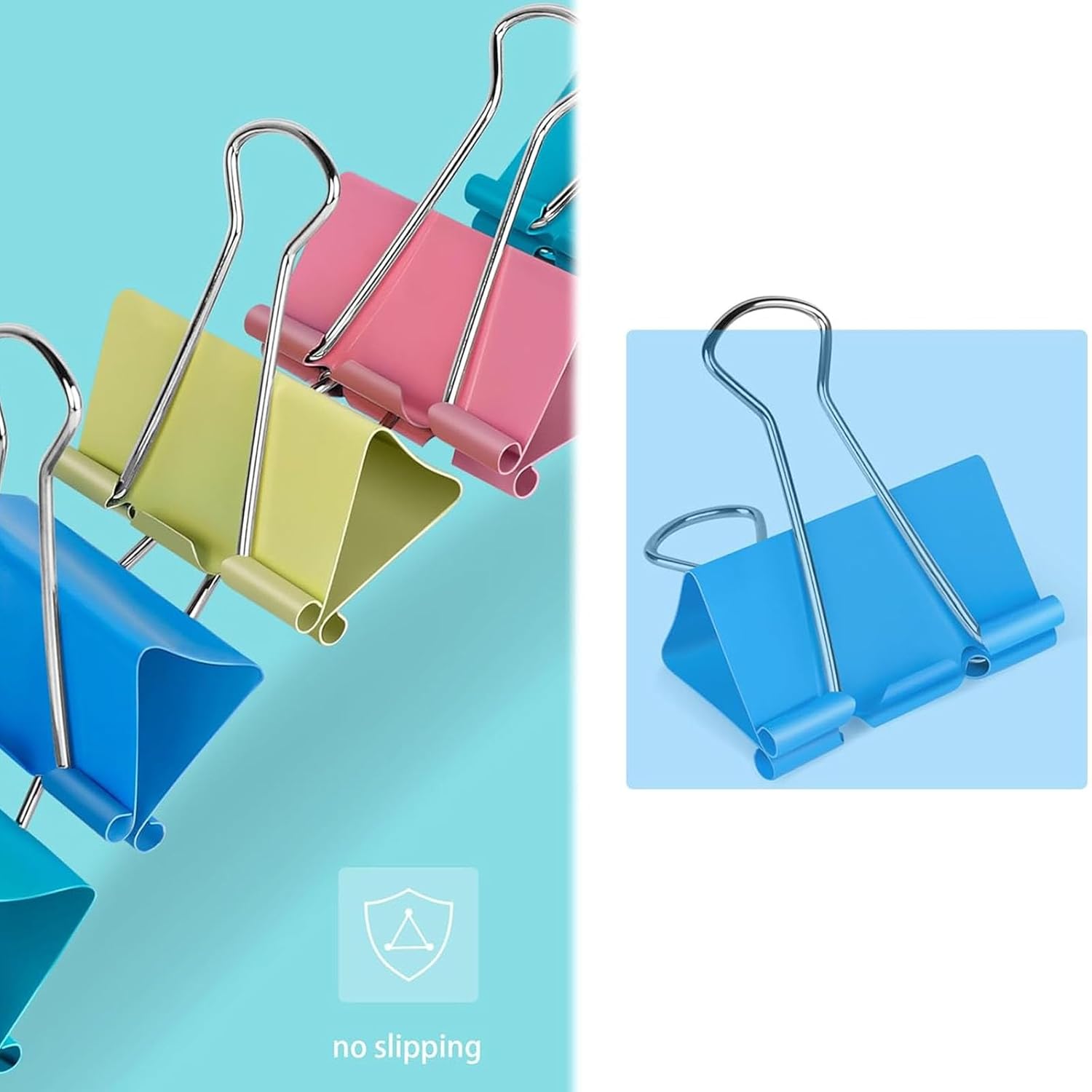 مشابك قابلة للطي، 40 مشبك ورق، - مراجعة Binder Clip Assorted وسعره