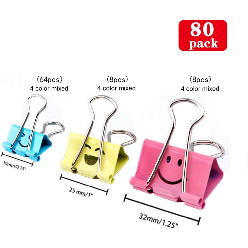 80 قطعة من مشابك الورق المتنوع - مراجعة Binder Clip Assorted وسعره